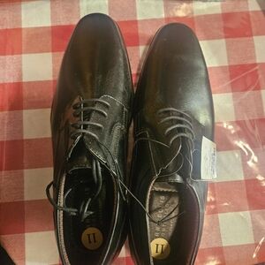 Perry Ellis Black Leather Oxfords